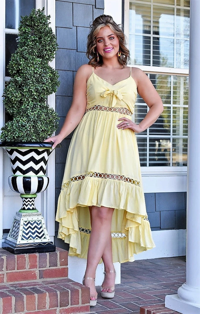 Main Strip - LD50338 - 22822 The Big Picture Maxi Dress - Yellow DRESSES